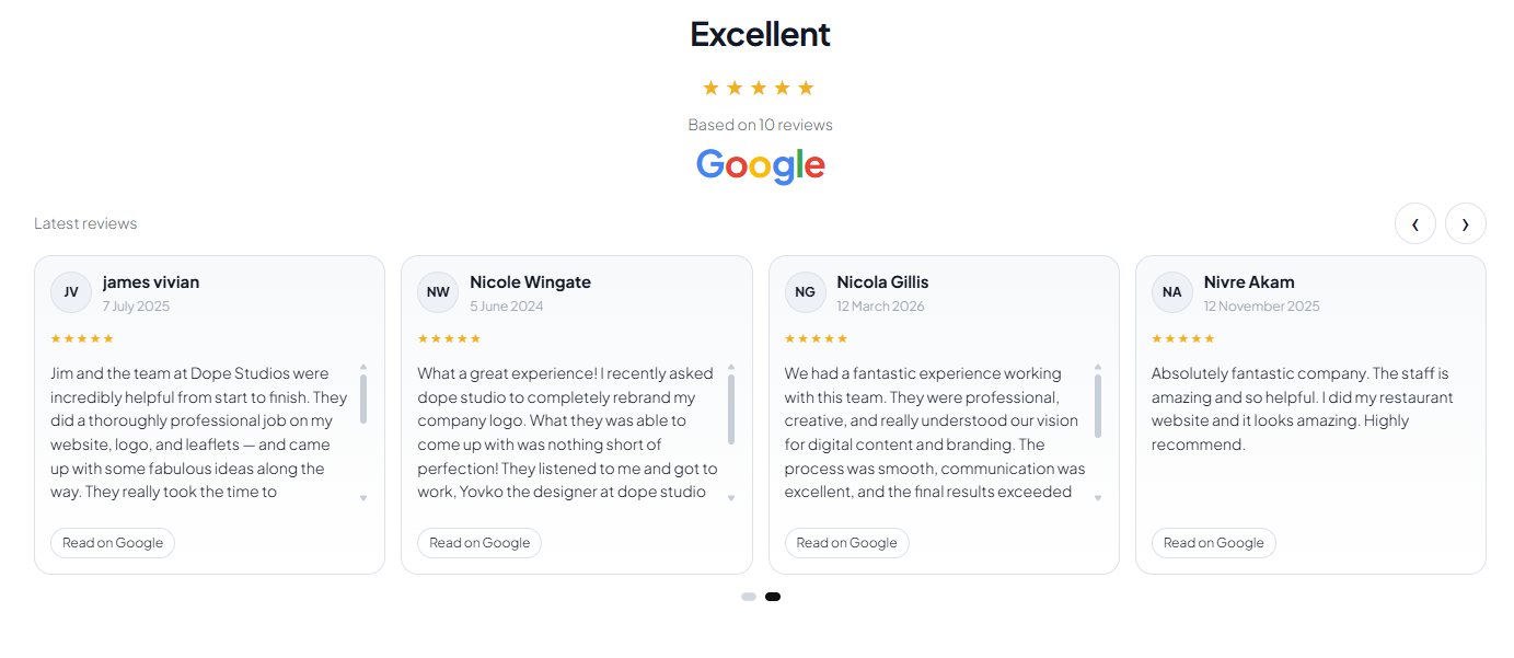 Slider preview — light theme, mobile layout